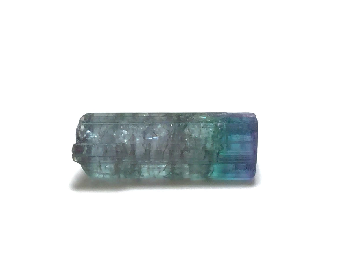 Bicolor Indicolite Tourmaline Crystal Rough | Paprok Mine, Afghanistan