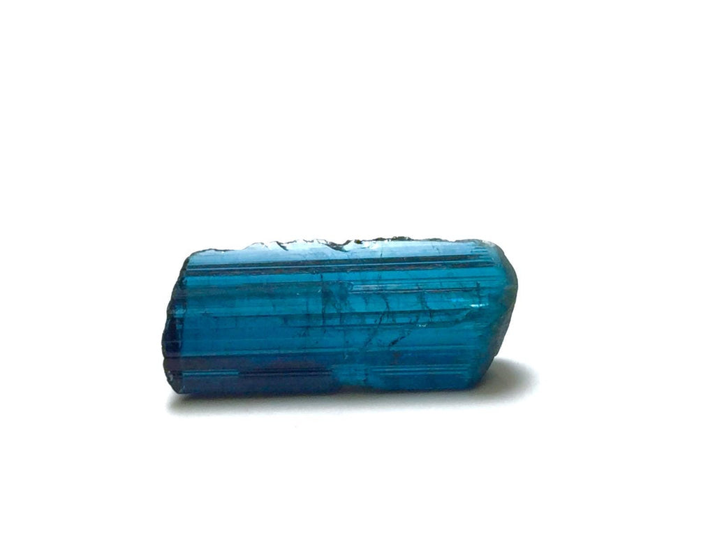 Indicolite Tourmaline Crystal – Natural Ink Blue Pendant Size Rough – Pech Mine, Afghanistan