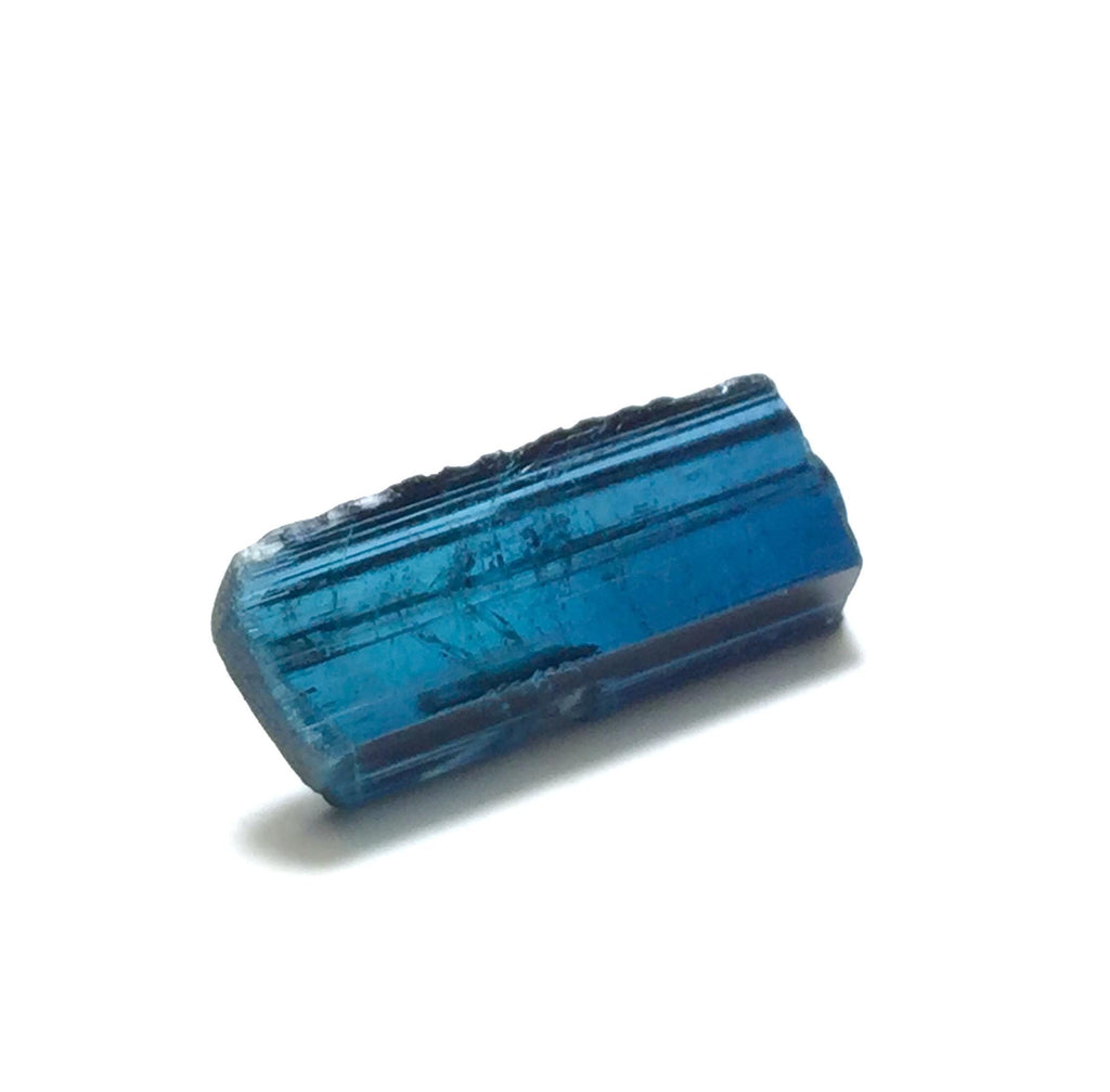 Indicolite Tourmaline Crystal – Natural Ink Blue Pendant Size Rough – Pech Mine, Afghanistan