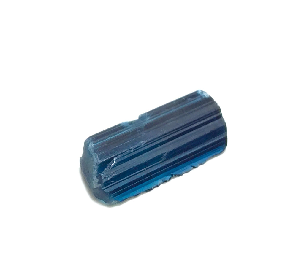 Indicolite Tourmaline Crystal – Natural Ink Blue Pendant Size Rough – Pech Mine, Afghanistan