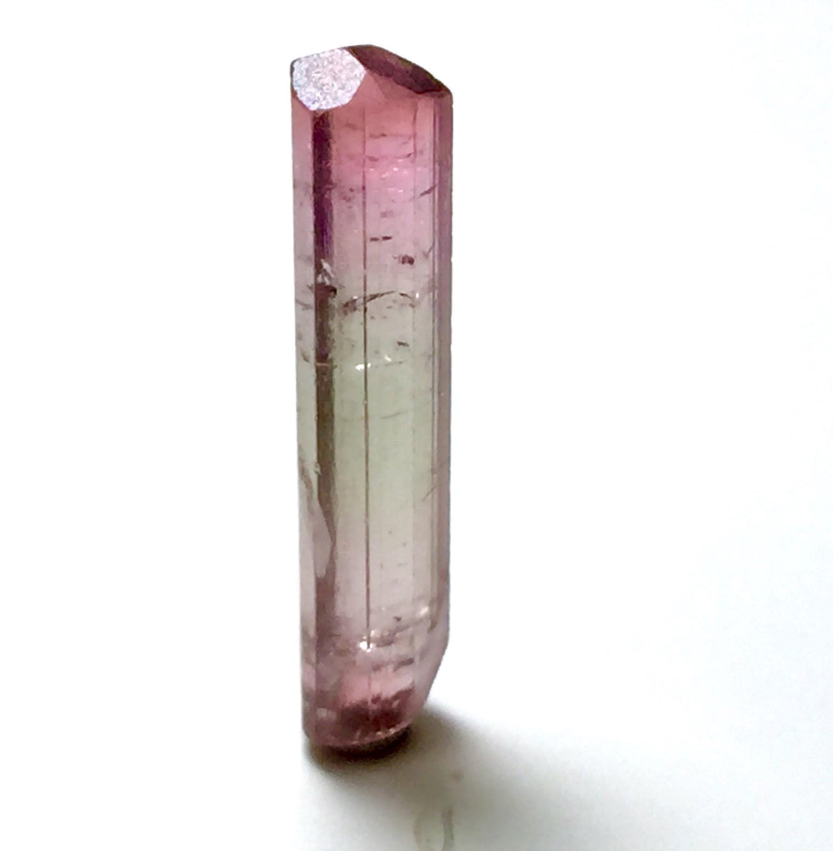 Lipstick" Tourmaline Crystal – Pink and Green Pendant Size Rough – Paprok, Afghanistan