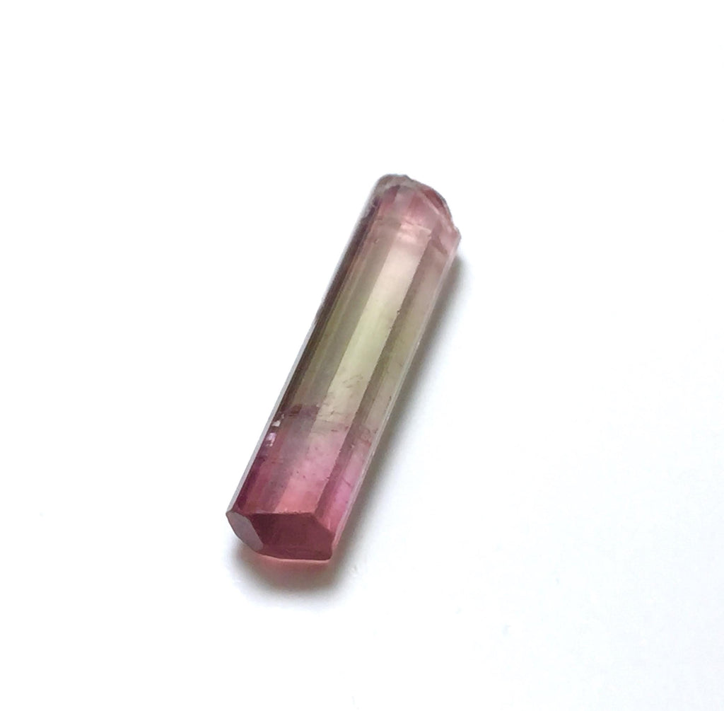 Lipstick" Tourmaline Crystal – Pink and Green Pendant Size Rough – Paprok, Afghanistan