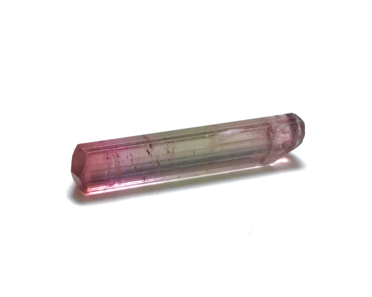 Lipstick" Tourmaline Crystal – Pink and Green Pendant Size Rough – Paprok, Afghanistan