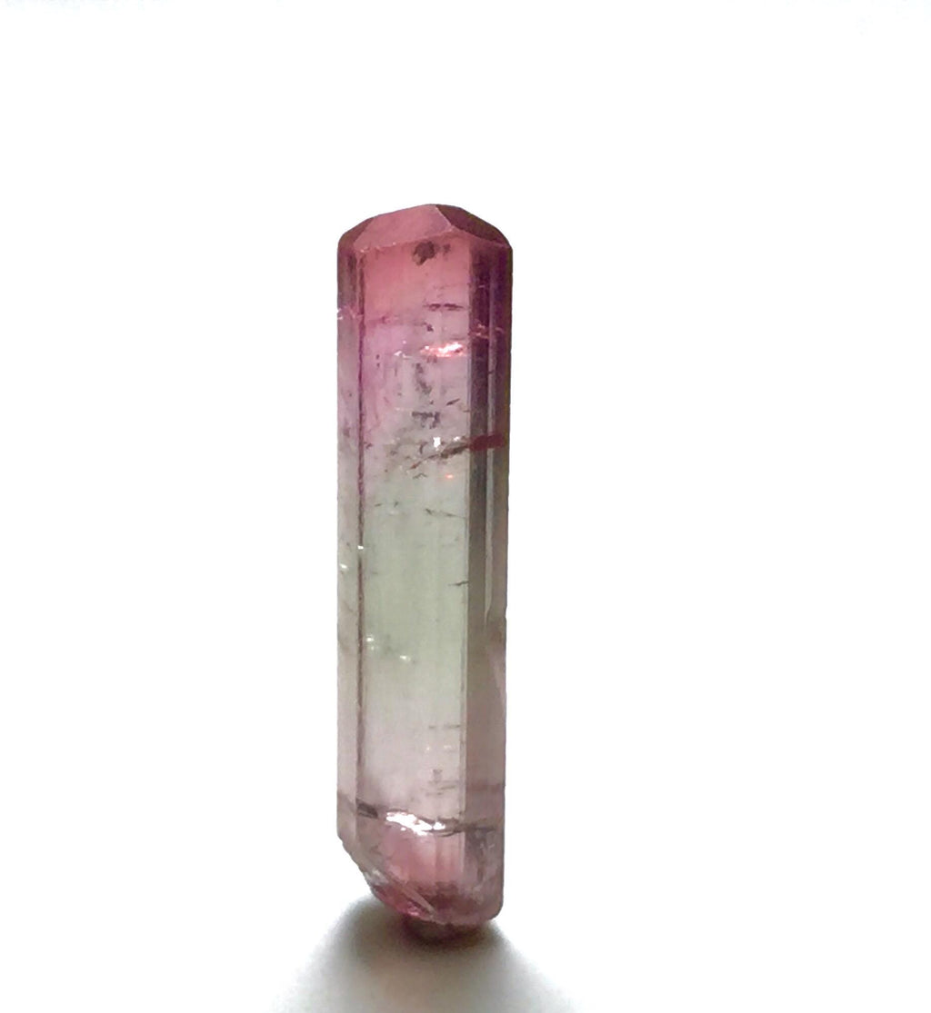 Lipstick" Tourmaline Crystal – Pink and Green Pendant Size Rough – Paprok, Afghanistan