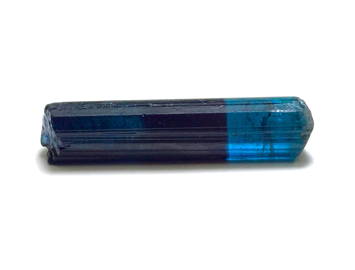 Rare 19ct Bi-Color Blue Tourmaline Crystal from Pech Mine, Afghanistan