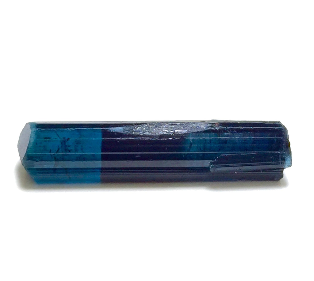 Rare 19ct Bi-Color Blue Tourmaline Crystal from Pech Mine, Afghanistan