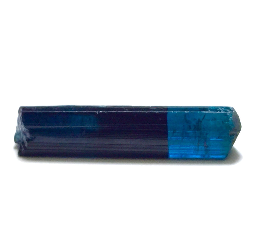 Rare 19ct Bi-Color Blue Tourmaline Crystal from Pech Mine, Afghanistan
