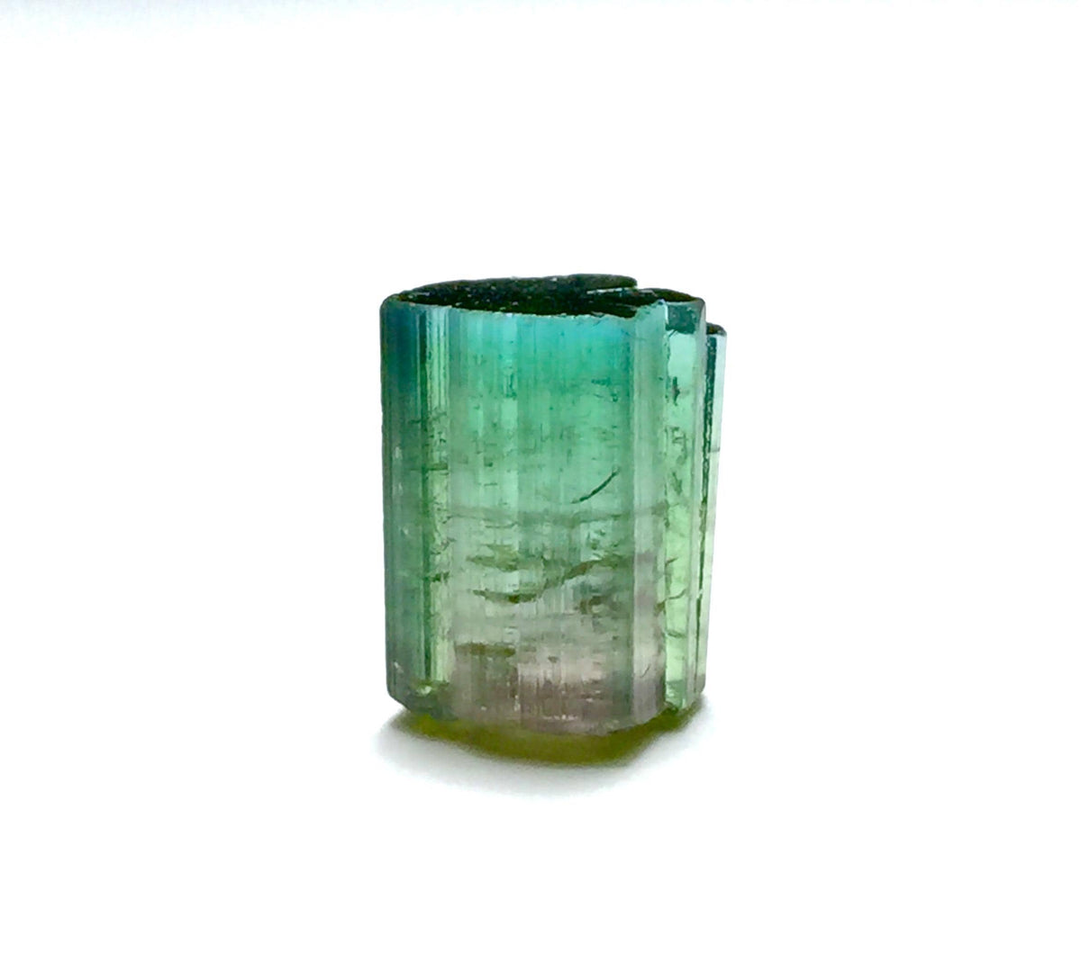 Bi-Color Watermelon Tourmaline Crystal - Pink & Green Afghan Tourmaline Rough