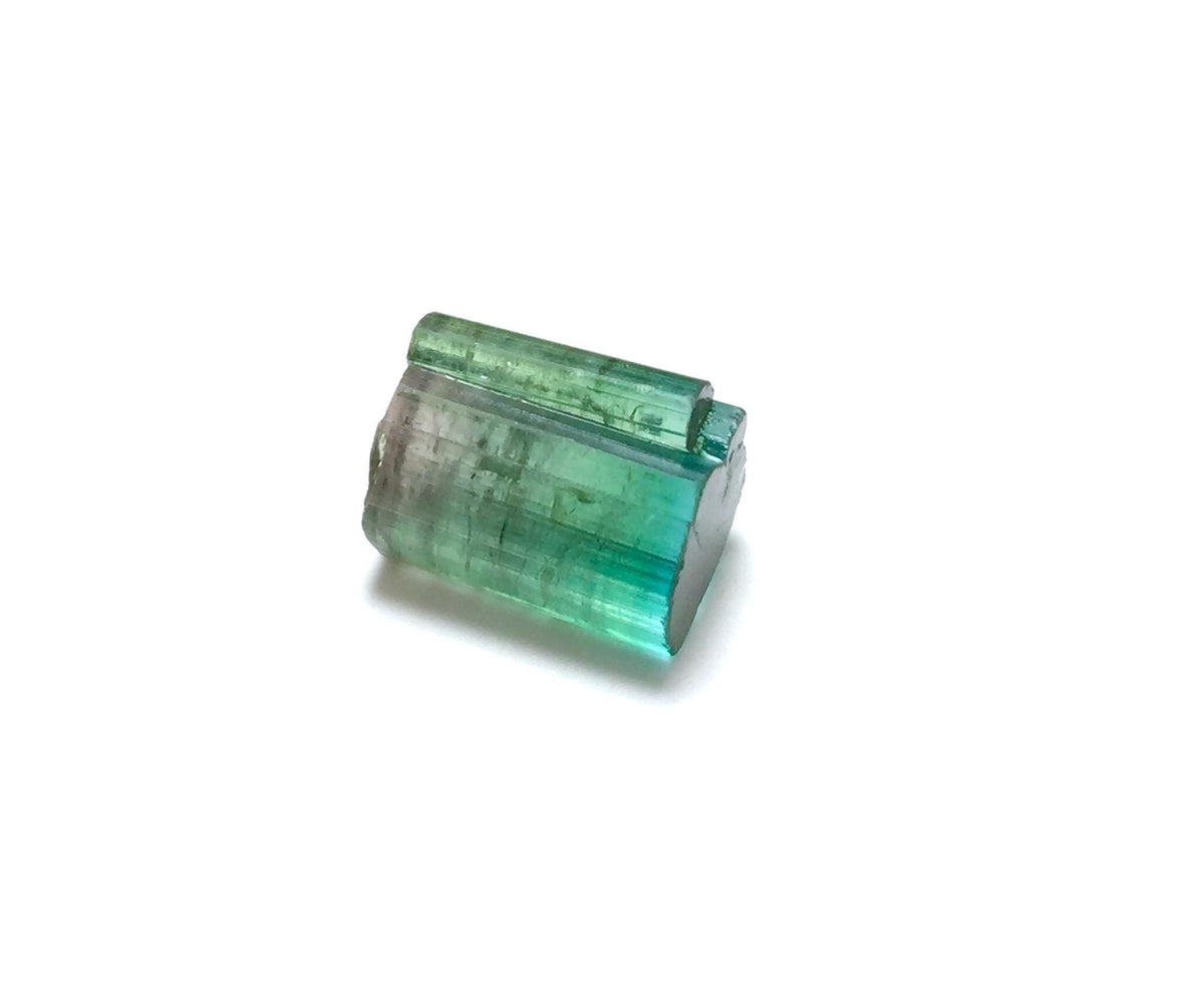 Bi-Color Watermelon Tourmaline Crystal - Pink & Green Afghan Tourmaline Rough