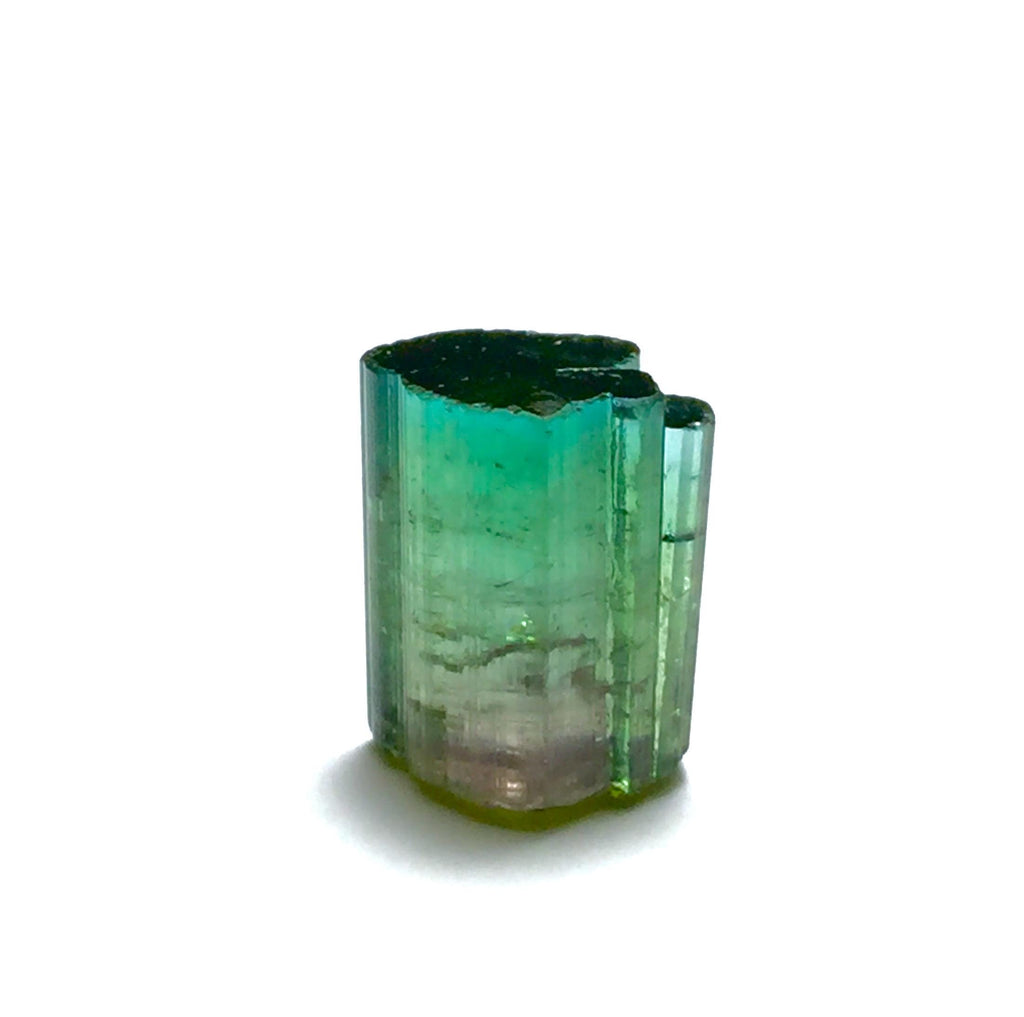 Bi-Color Watermelon Tourmaline Crystal - Pink & Green Afghan Tourmaline Rough