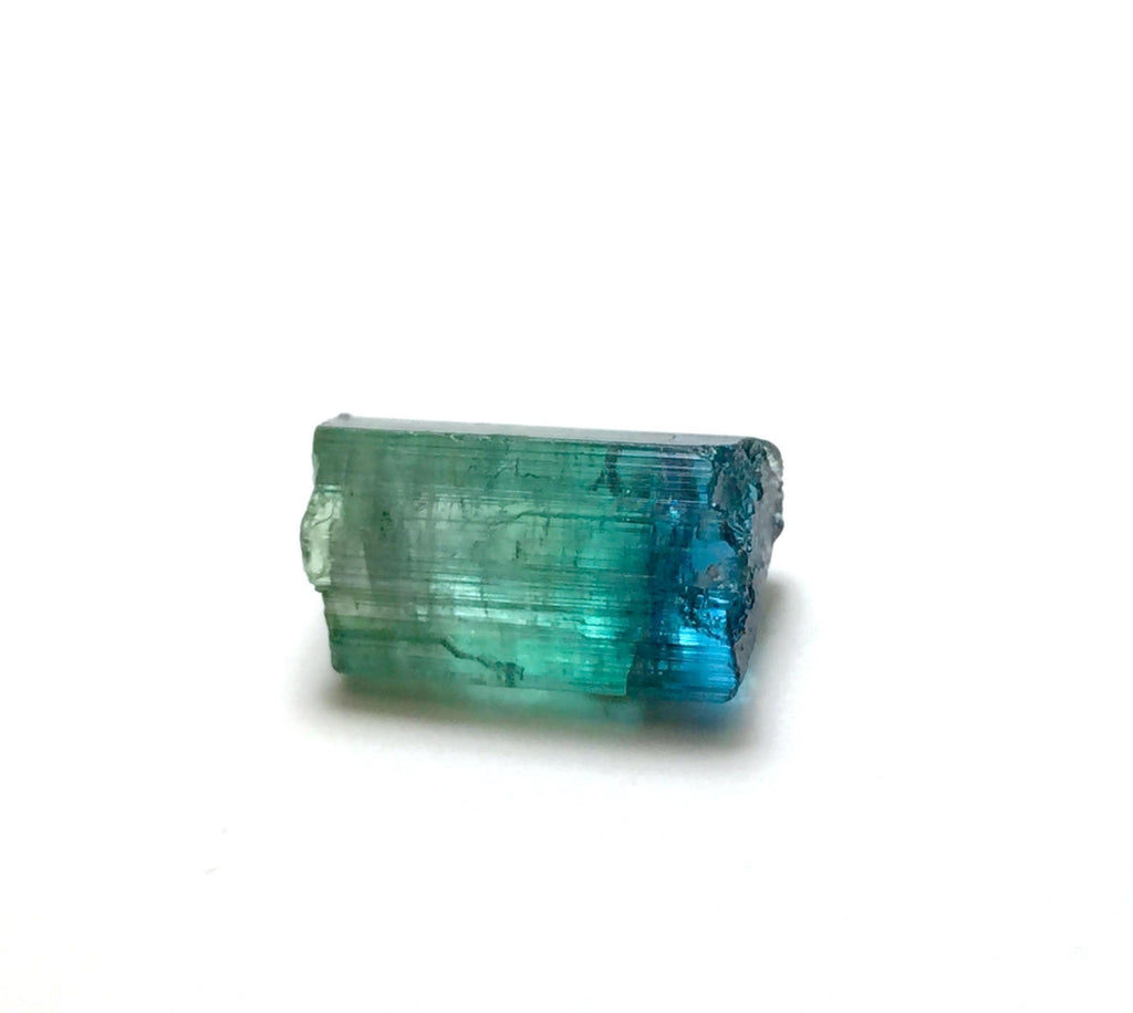 Natural Bi-Color Tourmaline Crystal – Blue Indicolite Cap – Pech Mine, Afghanistan