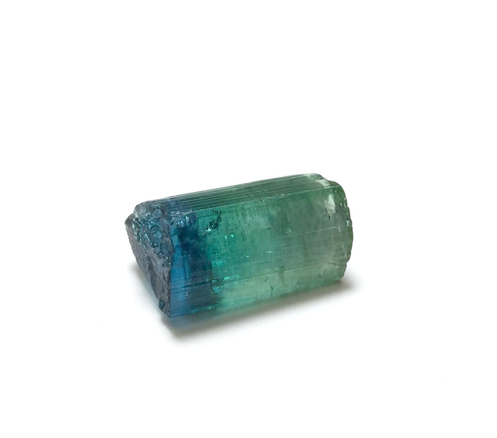 Natural Bi-Color Tourmaline Crystal – Blue Indicolite Cap – Pech Mine, Afghanistan