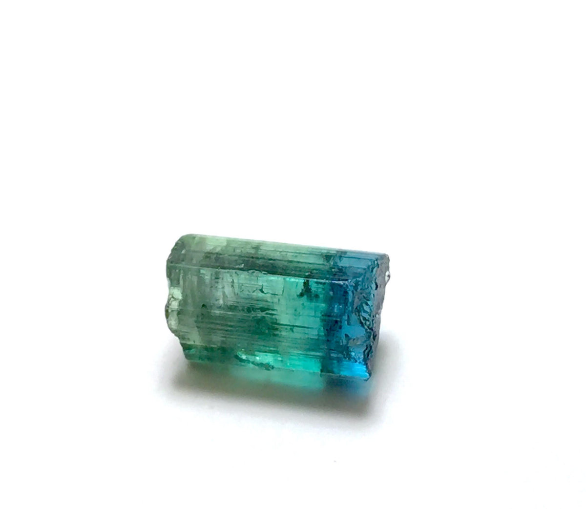 Natural Bi-Color Tourmaline Crystal – Blue Indicolite Cap – Pech Mine, Afghanistan