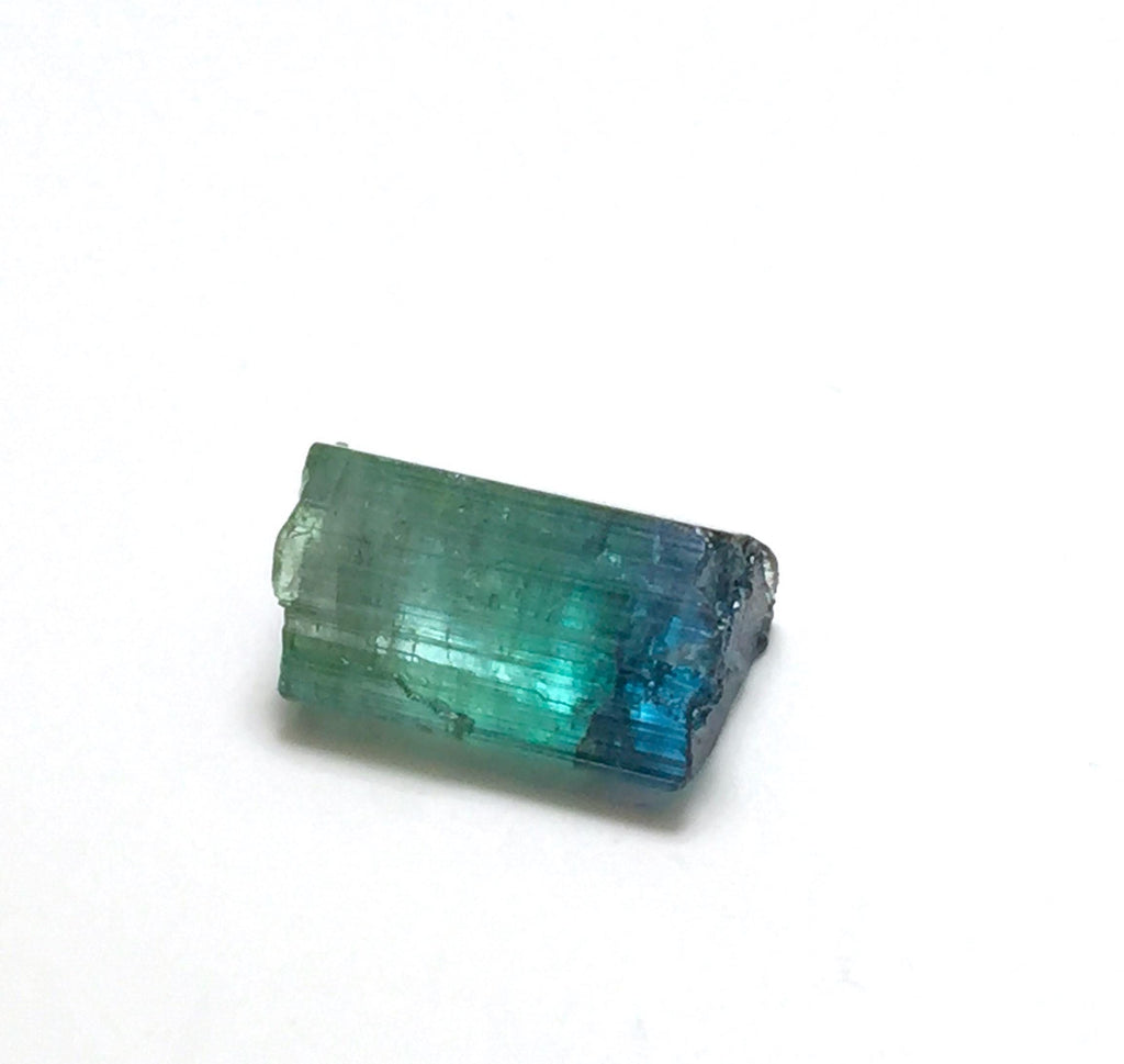 Natural Bi-Color Tourmaline Crystal – Blue Indicolite Cap – Pech Mine, Afghanistan