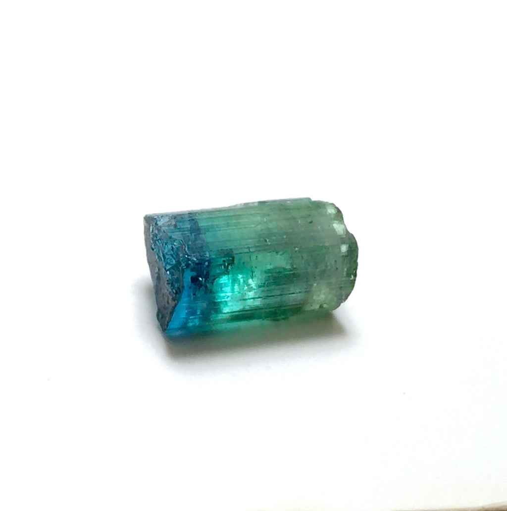 Natural Bi-Color Tourmaline Crystal – Blue Indicolite Cap – Pech Mine, Afghanistan
