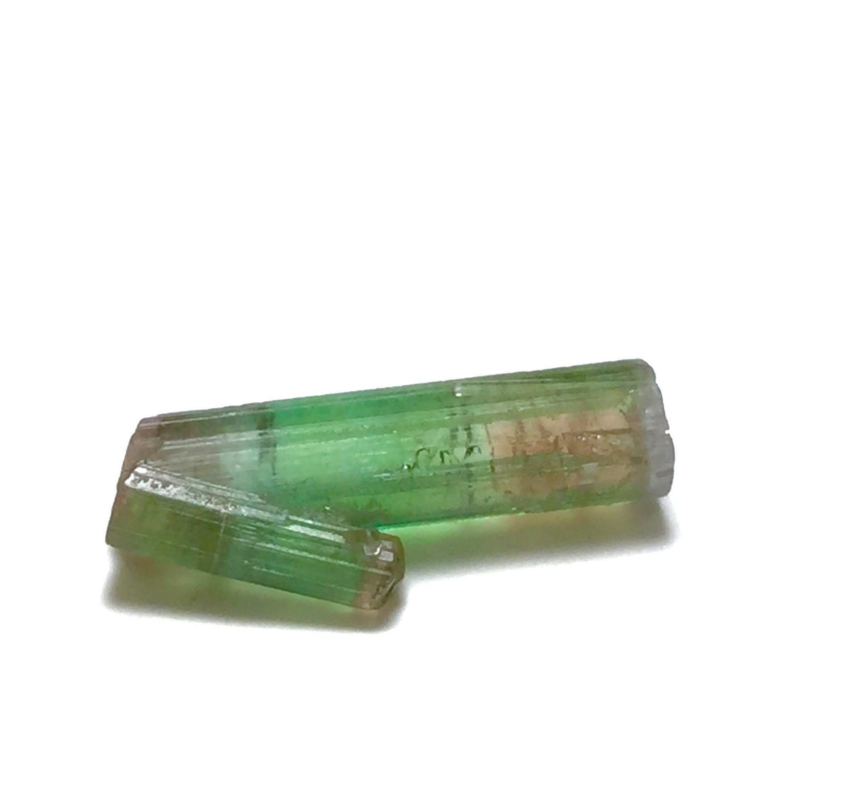 7.3 Carat Bi-Color Watermelon Tourmaline Crystal with Albite - Paprok Mine
