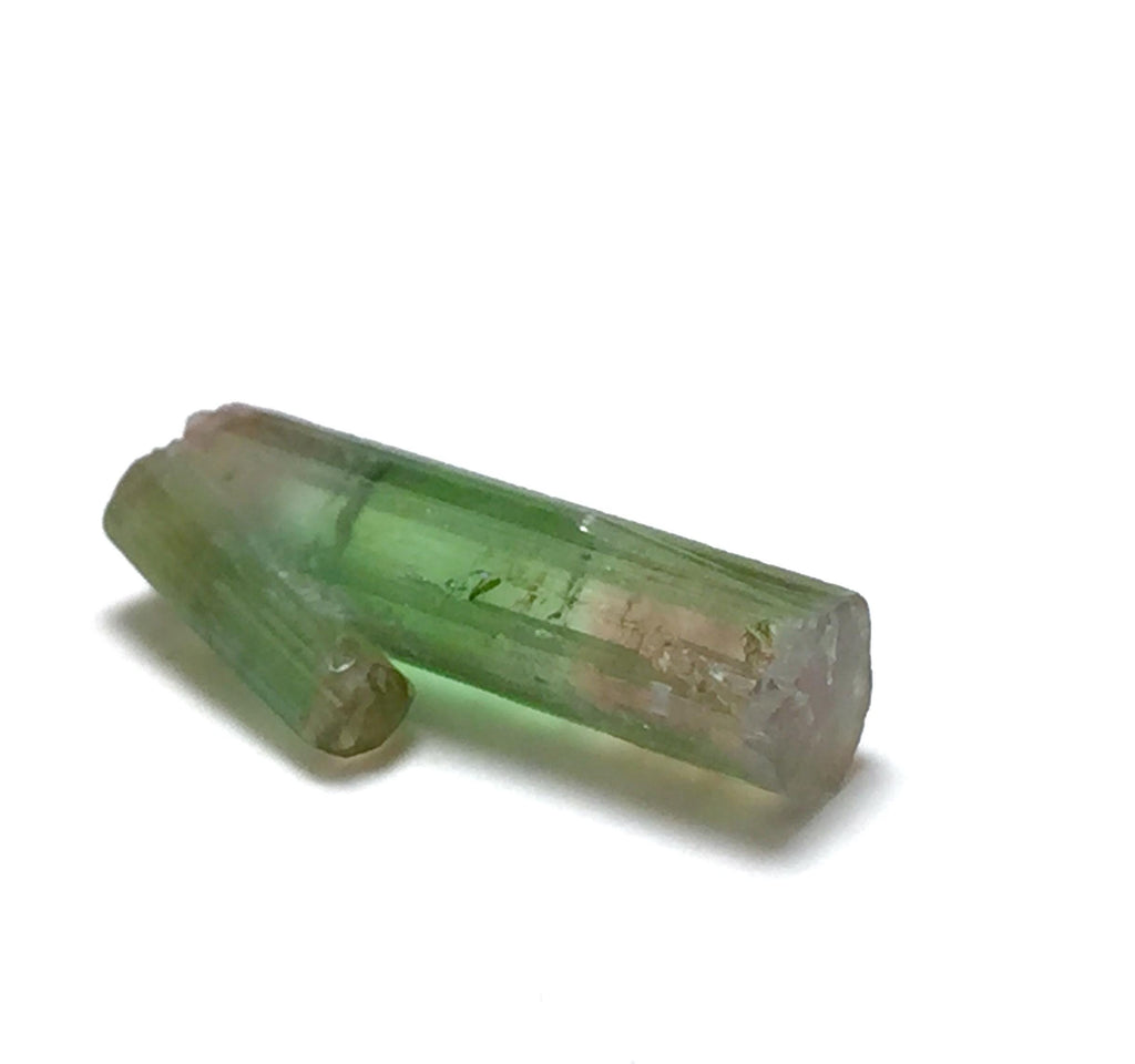 7.3 Carat Bi-Color Watermelon Tourmaline Crystal with Albite - Paprok Mine