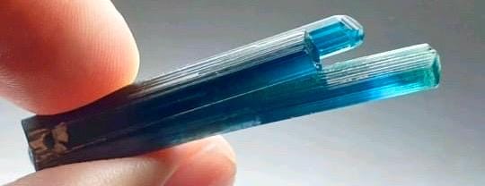 Neon Electric Blue Tourmaline Triplet – Natural Pech Mine Afghanistan Crystal Specimen for Jewelry