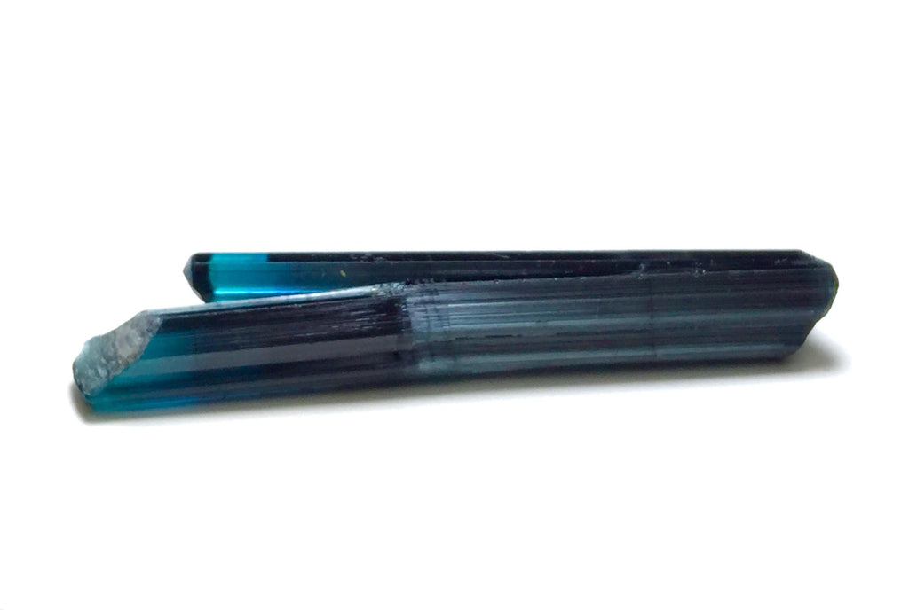 Neon Electric Blue Tourmaline Triplet – Natural Pech Mine Afghanistan Crystal Specimen for Jewelry
