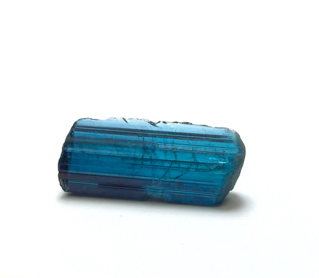 Indicolite Tourmaline Crystal – Natural Ink Blue Pendant Size Rough – Pech Mine, Afghanistan