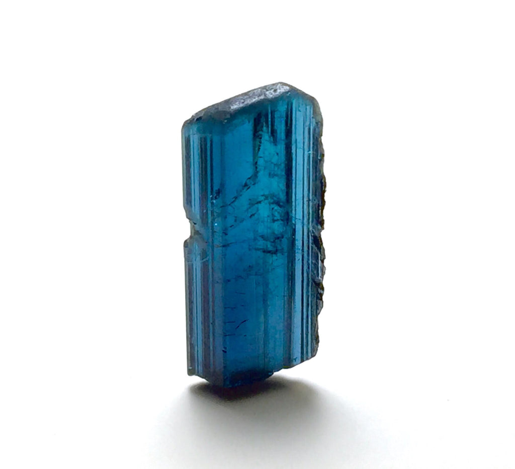 Indicolite Tourmaline Crystal – Natural Ink Blue Pendant Size Rough – Pech Mine, Afghanistan
