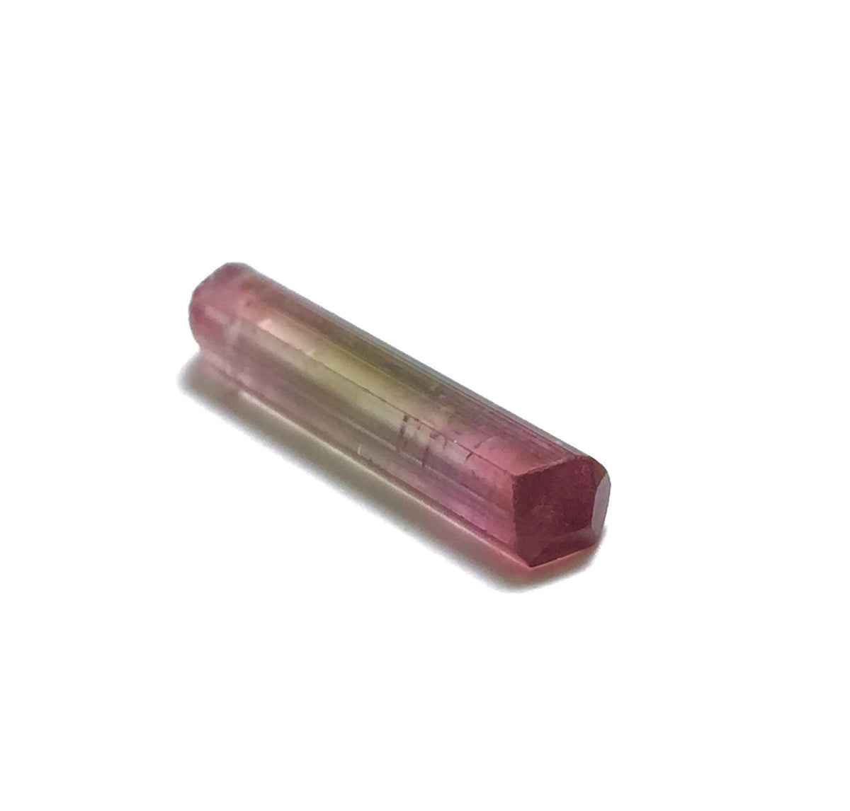 Lipstick" Tourmaline Crystal – Pink and Green Pendant Size Rough – Paprok, Afghanistan