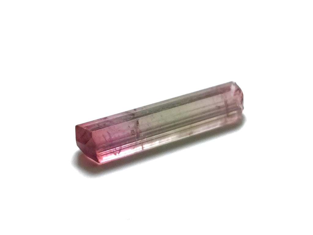 Lipstick" Tourmaline Crystal – Pink and Green Pendant Size Rough – Paprok, Afghanistan