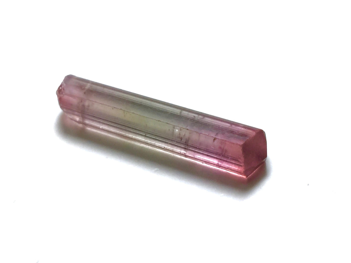 Lipstick" Tourmaline Crystal – Pink and Green Pendant Size Rough – Paprok, Afghanistan