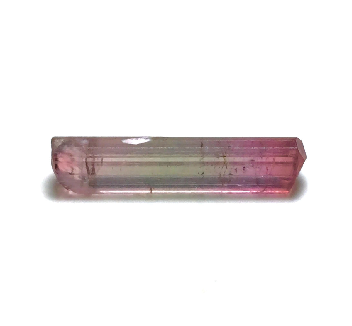 Lipstick" Tourmaline Crystal – Pink and Green Pendant Size Rough – Paprok, Afghanistan