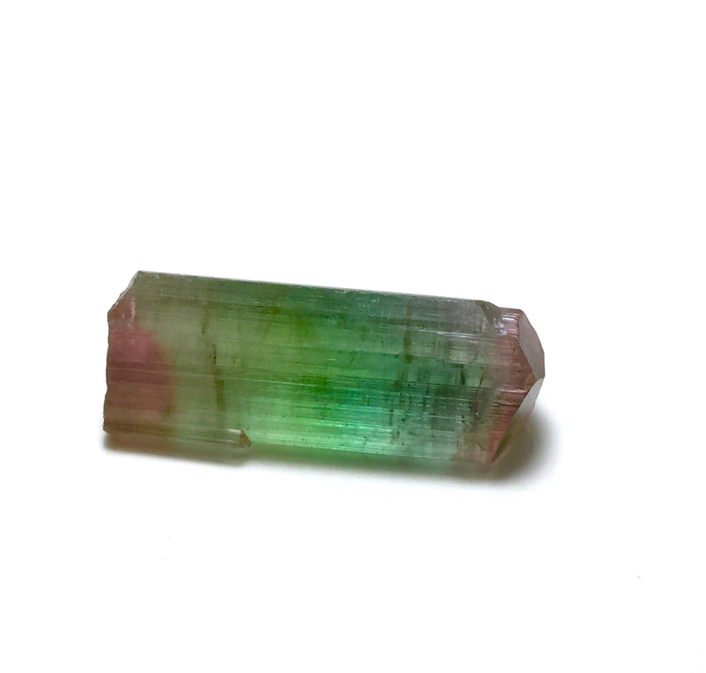 Natural Tri-Color Tourmaline Crystal – Pech Mine, Afghanistan – Rare Pendant Size Multi-Color Gem