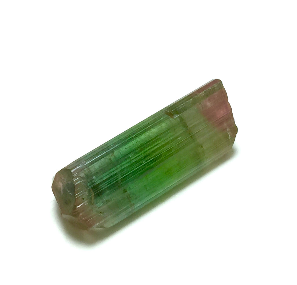 Natural Tri-Color Tourmaline Crystal – Pech Mine, Afghanistan – Rare Pendant Size Multi-Color Gem
