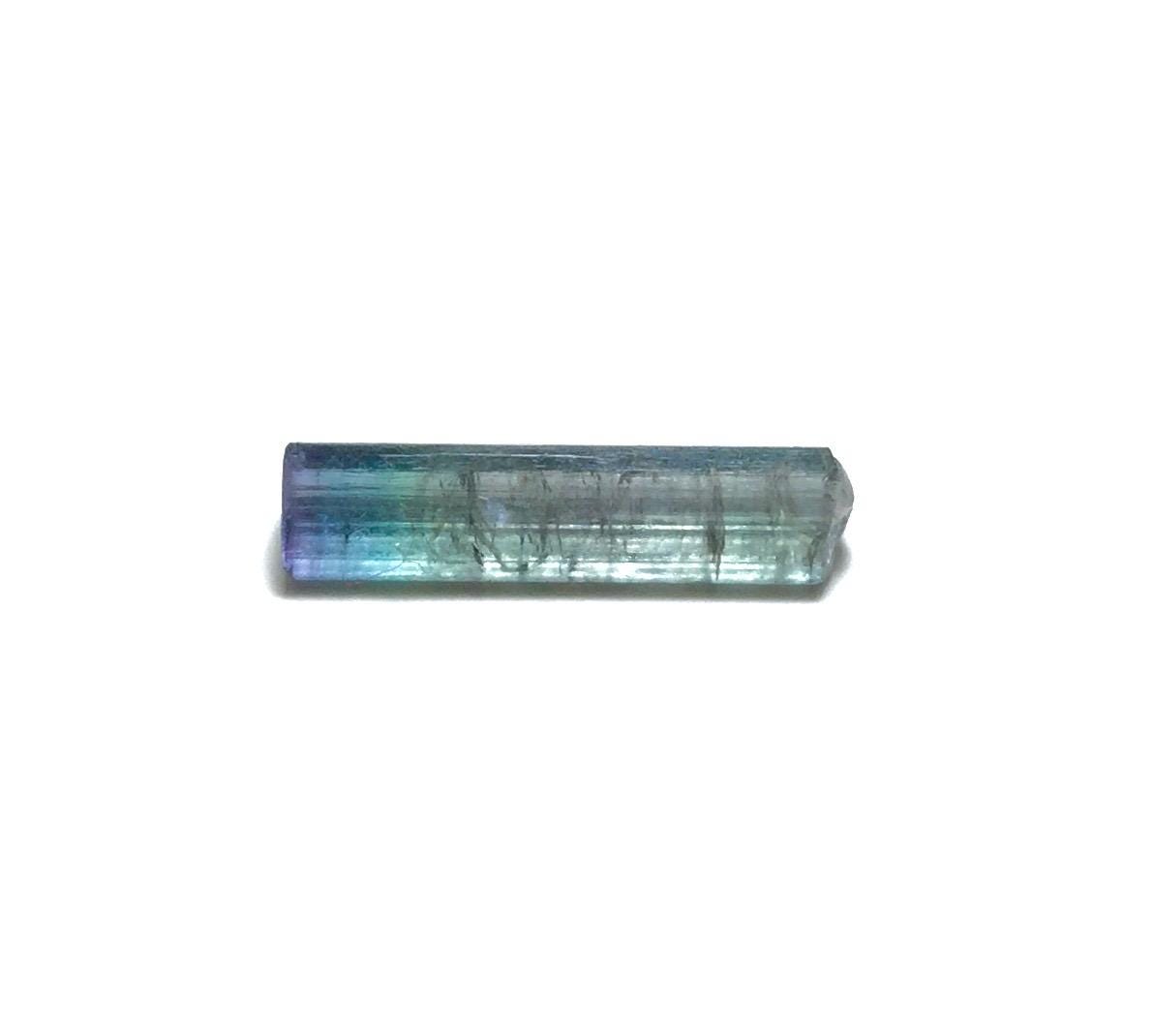 Bi-Color Tourmaline Crystal – Natural Blue-Green Pencil Specimen from Peche Mine, Afghanistan