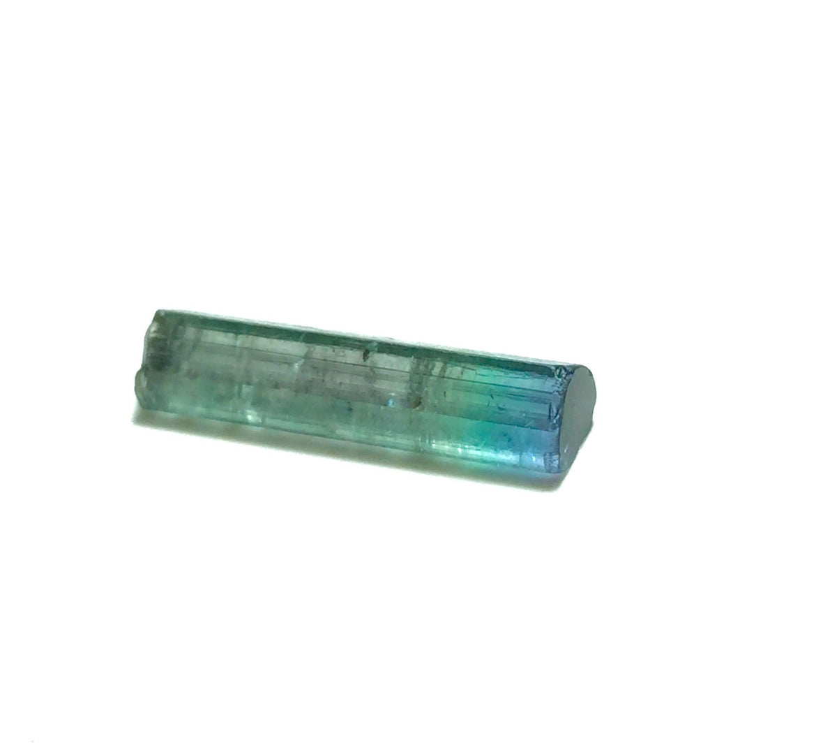 Bi-Color Tourmaline Crystal – Natural Blue-Green Pencil Specimen from Peche Mine, Afghanistan