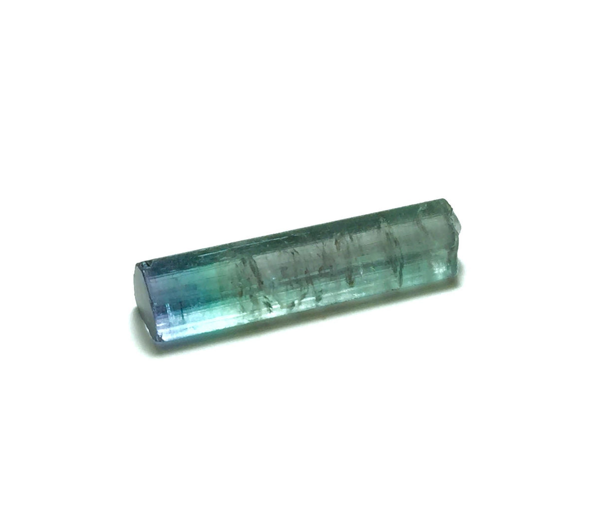 Bi-Color Tourmaline Crystal – Natural Blue-Green Pencil Specimen from Peche Mine, Afghanistan