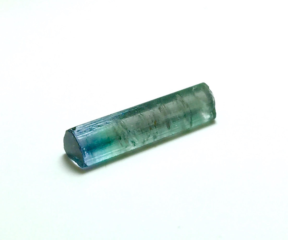 Bi-Color Tourmaline Crystal – Natural Blue-Green Pencil Specimen from Peche Mine, Afghanistan