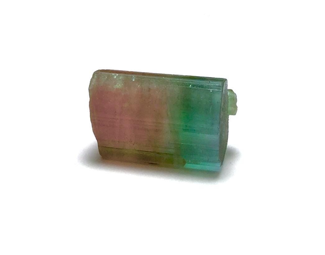 Watermelon Tourmaline Crystal – Exceptional Bi-Color Mineral Specimen from Peche Mine, Afghanistan