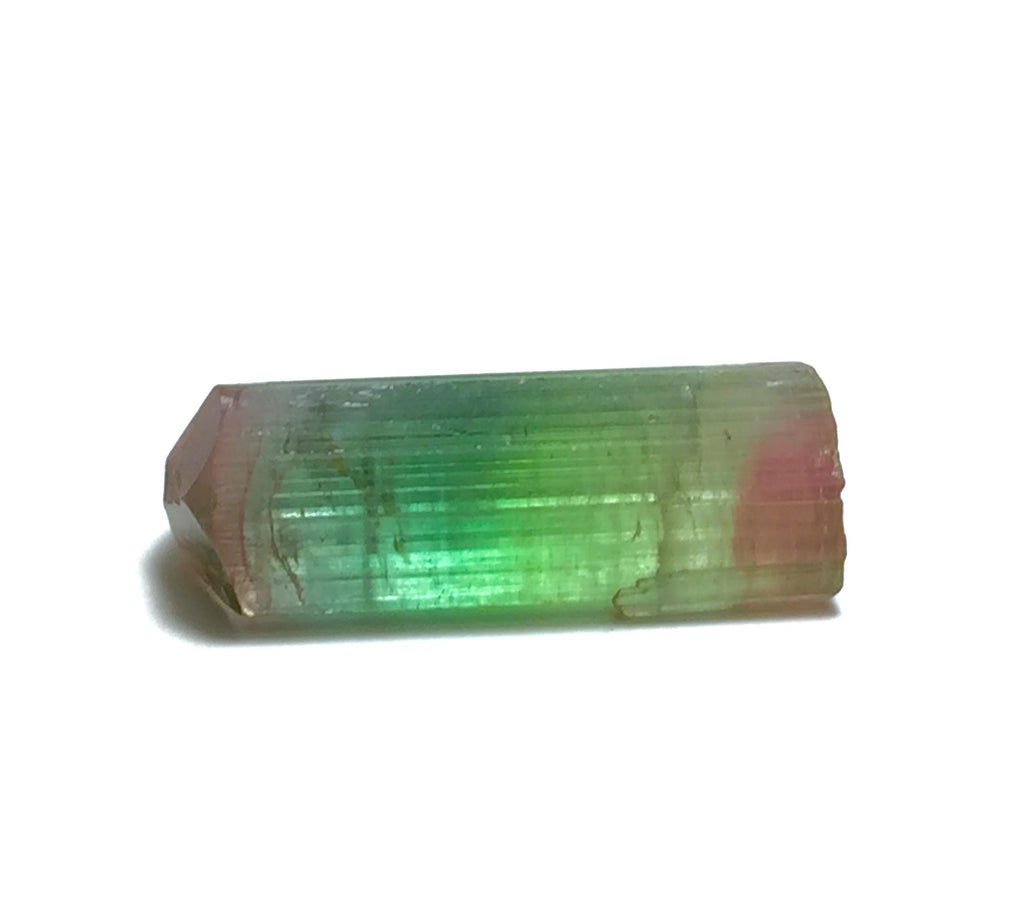 Natural Tri-Color Tourmaline Crystal – Pech Mine, Afghanistan – Rare Pendant Size Multi-Color Gem