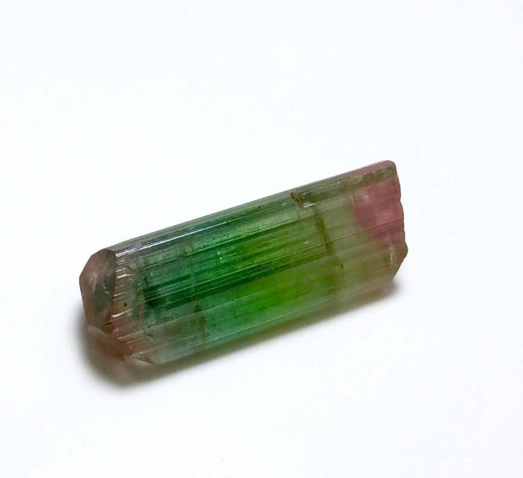 Natural Tri-Color Tourmaline Crystal – Pech Mine, Afghanistan – Rare Pendant Size Multi-Color Gem