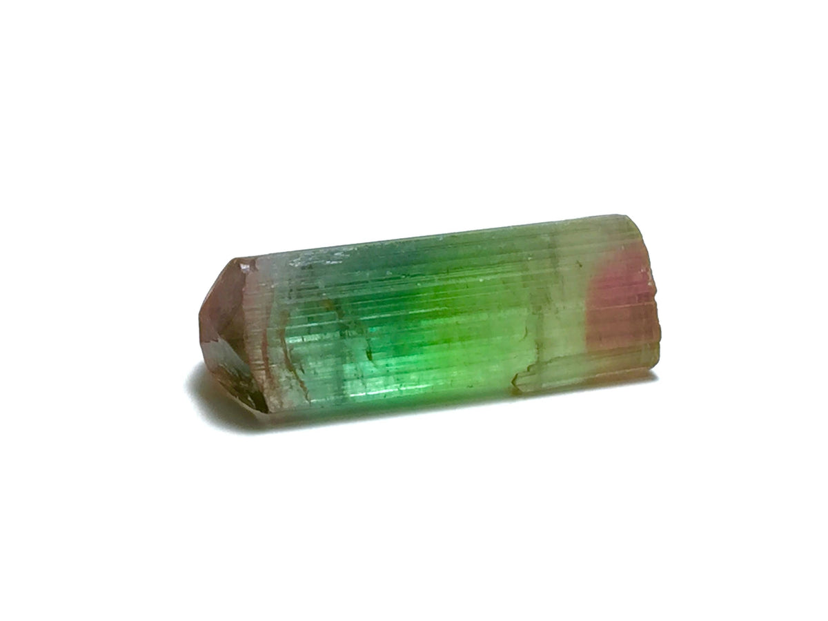 Natural Tri-Color Tourmaline Crystal – Pech Mine, Afghanistan – Rare Pendant Size Multi-Color Gem