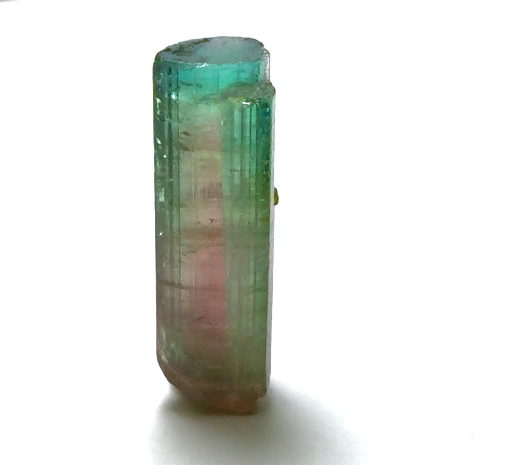 7.6ct Natural Watermelon Tourmaline Crystal – Double Terminated – Peche Mine Afghanistan – Rare Bi-Color Gemstone