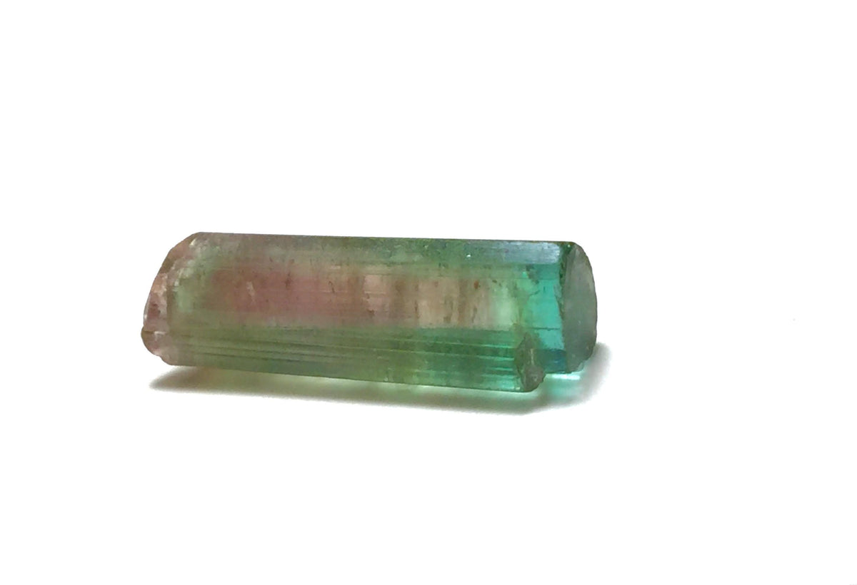 7.6ct Natural Watermelon Tourmaline Crystal – Double Terminated – Peche Mine Afghanistan – Rare Bi-Color Gemstone