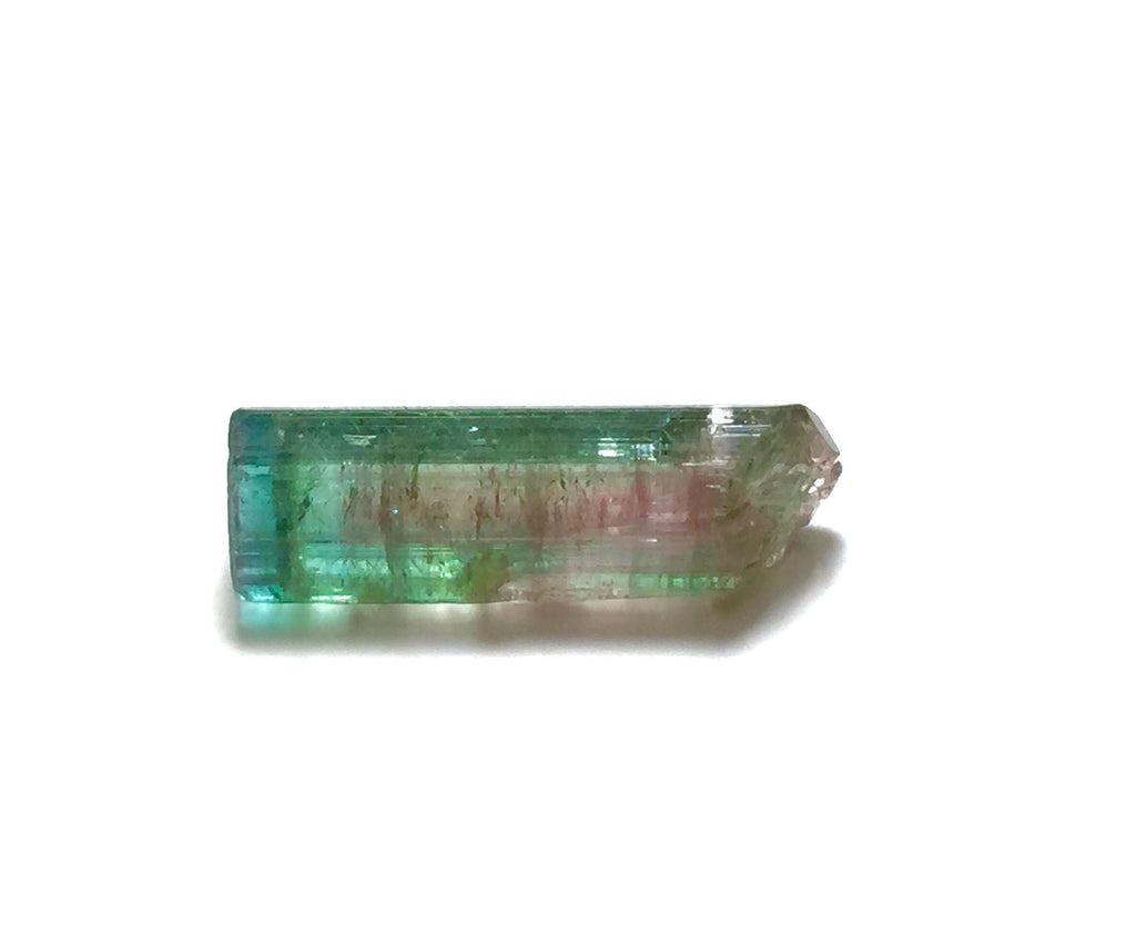7.6ct Natural Watermelon Tourmaline Crystal – Double Terminated – Peche Mine Afghanistan – Rare Bi-Color Gemstone