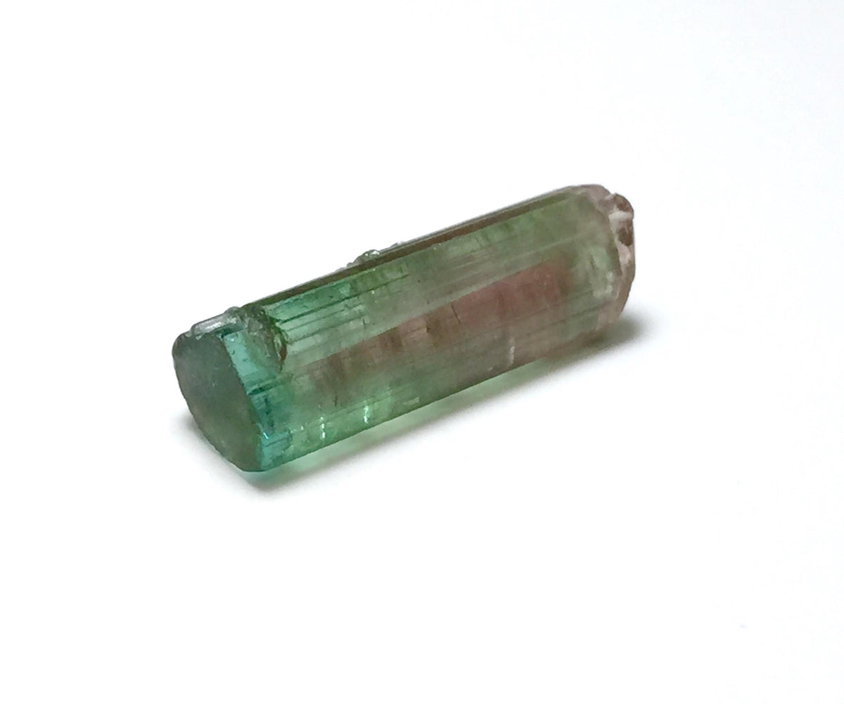 7.6ct Natural Watermelon Tourmaline Crystal – Double Terminated – Peche Mine Afghanistan – Rare Bi-Color Gemstone