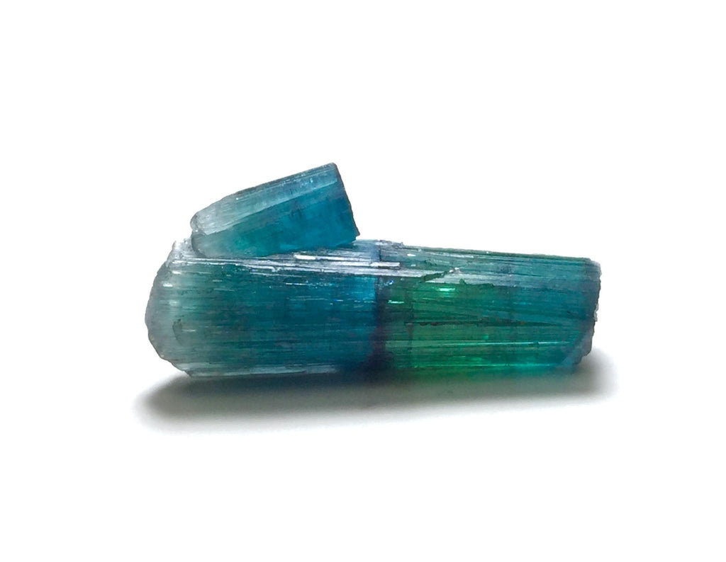 Indicolite Tourmaline Specimen | Peche Mine Afghanistan | Peacock Blue-Green Bicolor Crystal