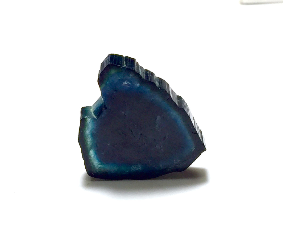 18.3 Carat Natural Blue Tourmaline Slice – Polished Peche Mine Afghanistan Pendant Stone