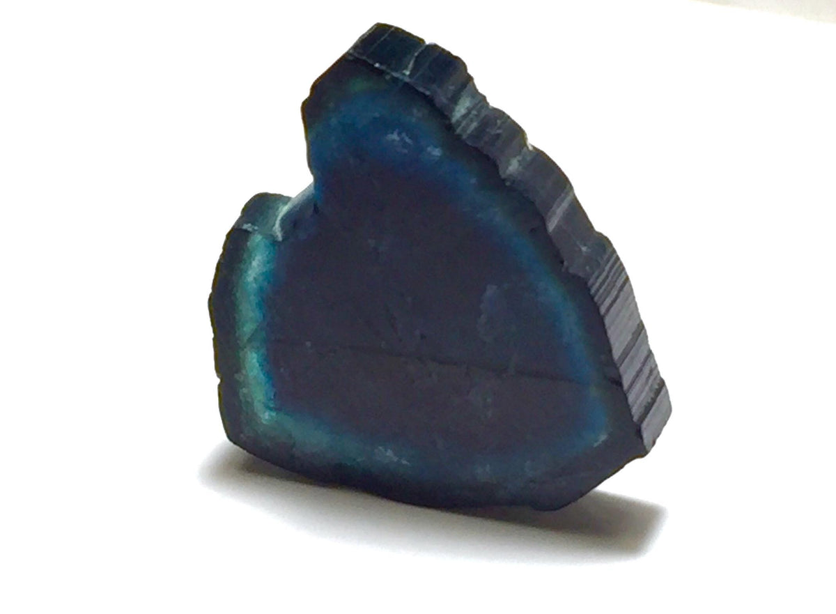 18.3 Carat Natural Blue Tourmaline Slice – Polished Peche Mine Afghanistan Pendant Stone