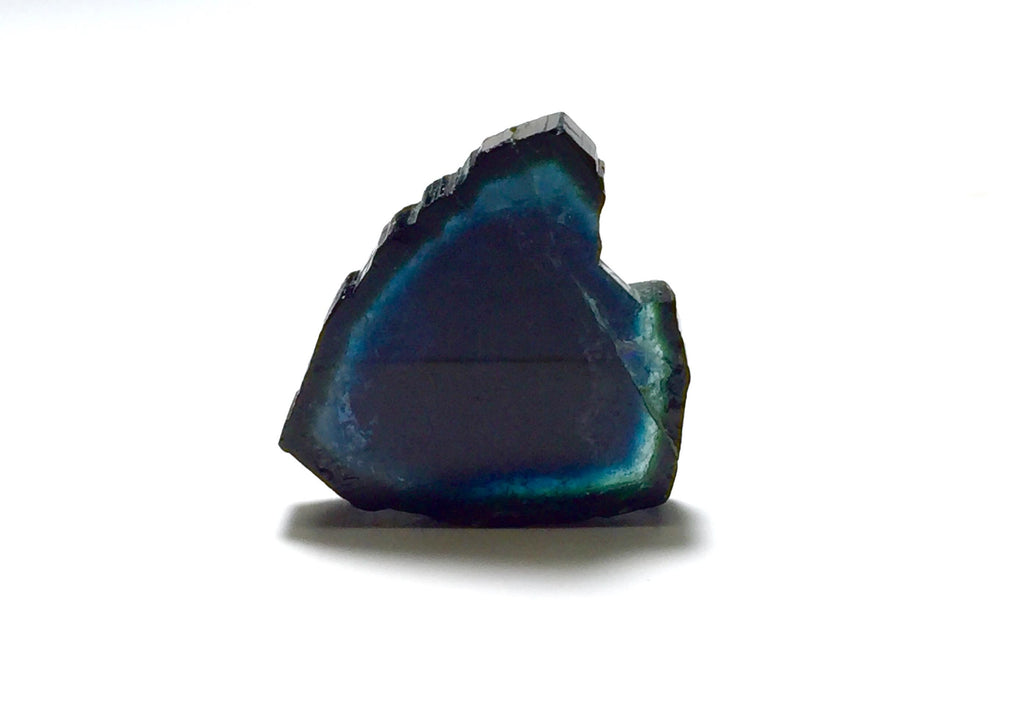 18.3 Carat Natural Blue Tourmaline Slice – Polished Peche Mine Afghanistan Pendant Stone