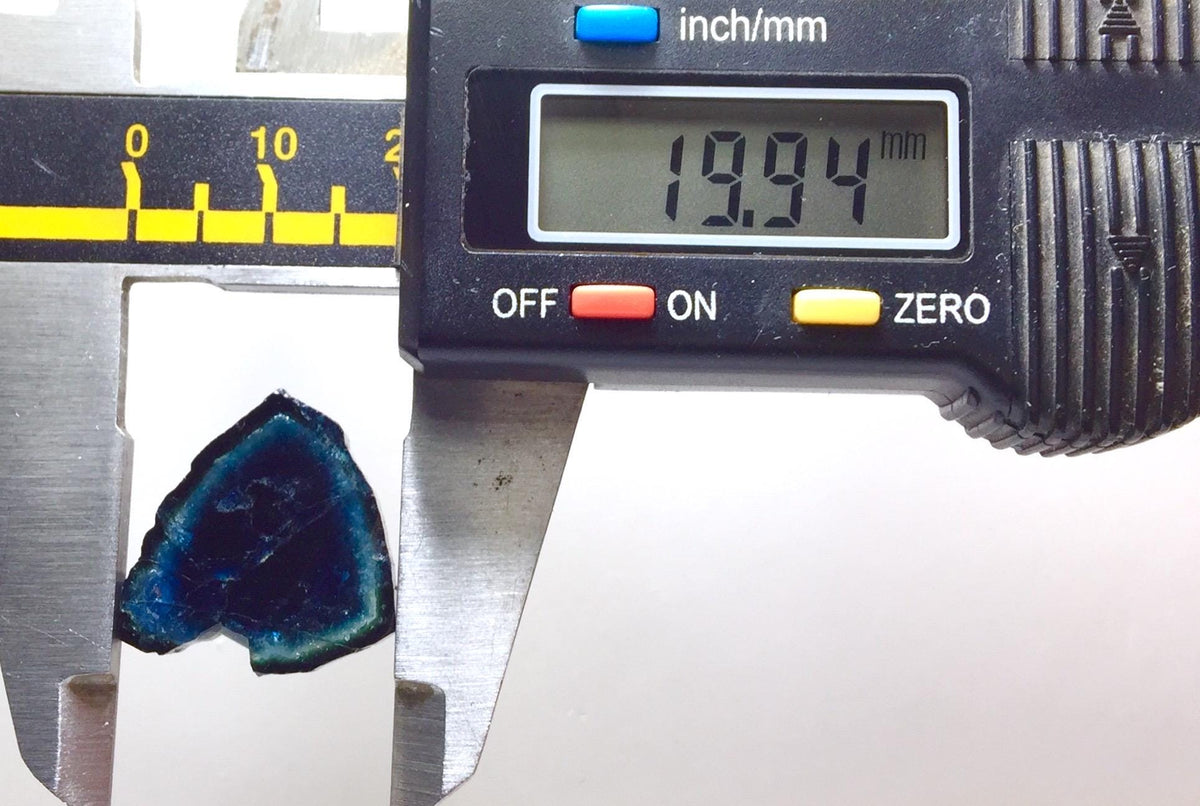 18.3 Carat Natural Blue Tourmaline Slice – Polished Peche Mine Afghanistan Pendant Stone