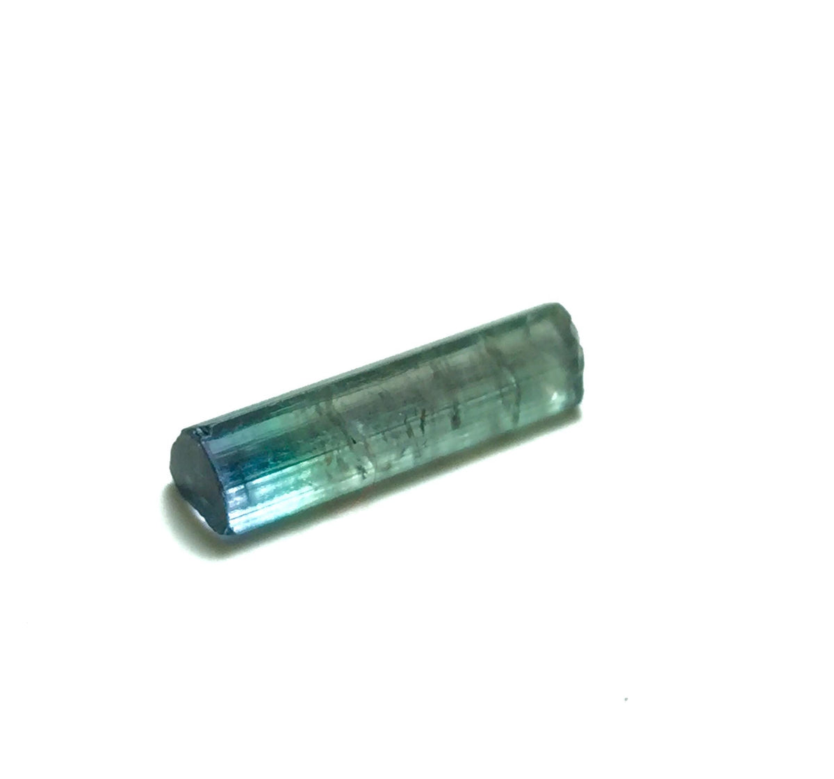 Bi-Color Tourmaline Crystal – Natural Blue-Green Pencil Specimen from Peche Mine, Afghanistan