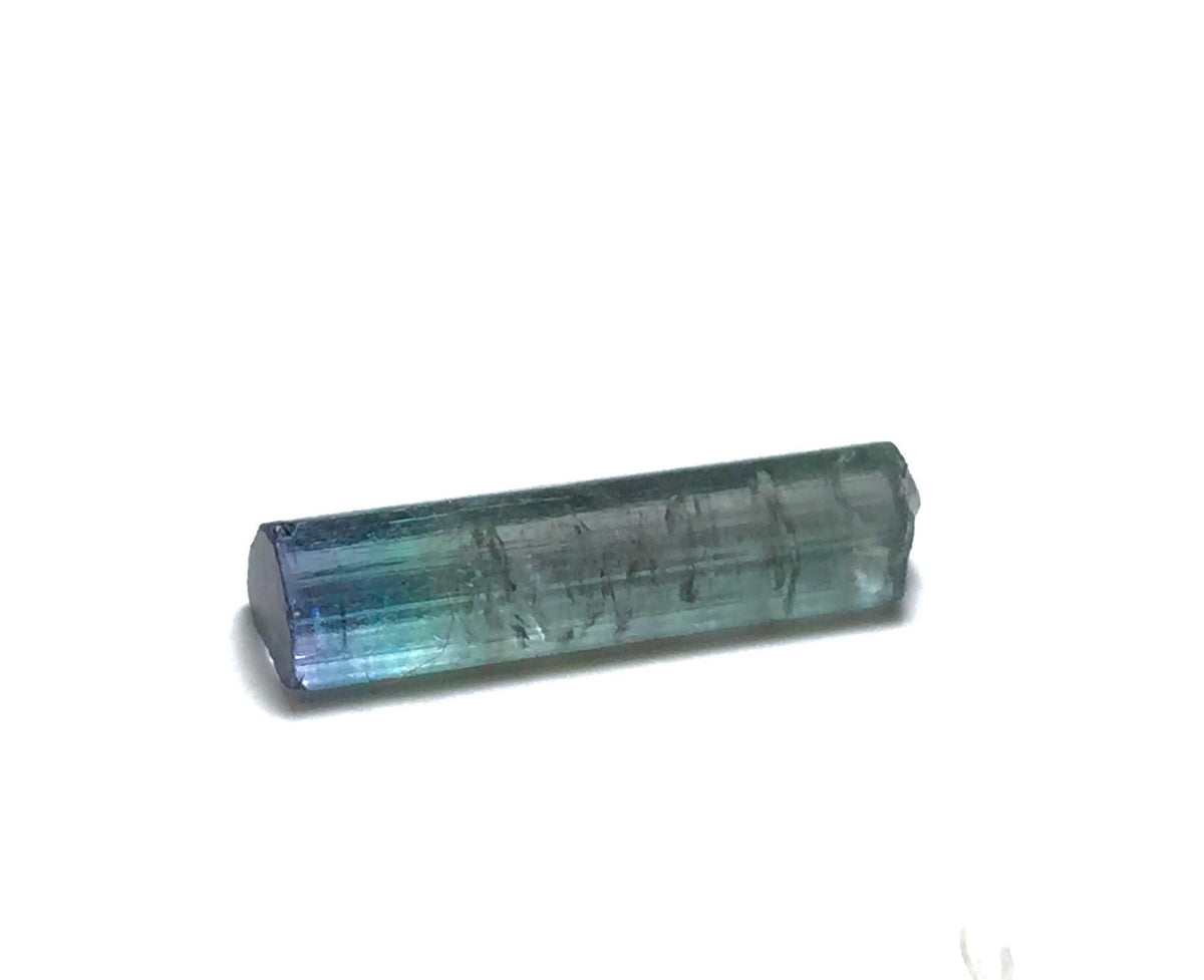 Bi-Color Tourmaline Crystal – Natural Blue-Green Pencil Specimen from Peche Mine, Afghanistan